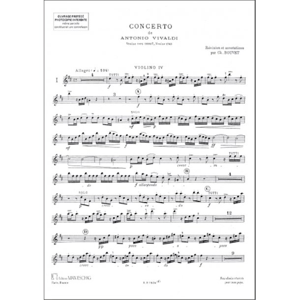 Concerto Op 3 N 10 4 Vl Violon 4